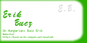 erik bucz business card